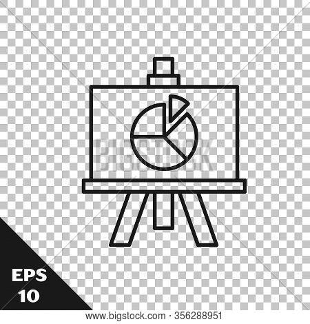 Black Line Xyz Coordinate System Icon Isolated On Transparent Background. Xyz Axis For Graph Statist