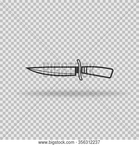 Pirate Knife In Flat Desing On Transparent Background. Vector Eps 10