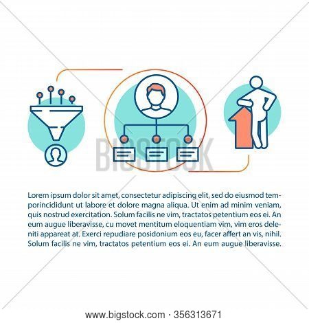 Employee Abilities, Skills Concept Linear Illustration. Professional Qualities. Article, Brochure, M