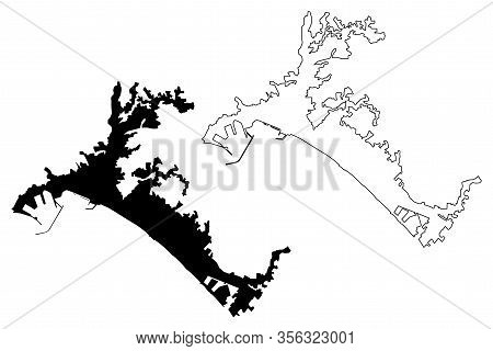 Salerno City (italian Republic, Italy, Campania) Map Vector Illustration, Scribble Sketch City Of Sa