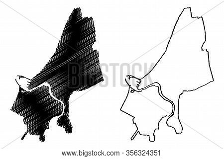 Ventspils City (republic Of Latvia, Administrative Divisions Of Latvia, Republican Cities) Map Vecto