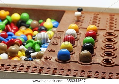 Umea, Norrland Sweden - February 10, 2020: Two Players Meet In The Game Mastermind