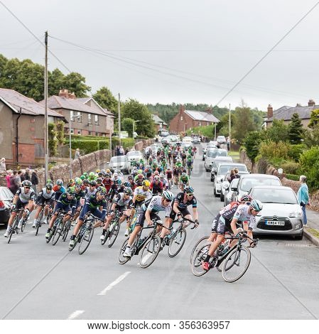 Penrith, England - September 05:  Cyclists On Stage 2 Of The Tour Of Britain Arrive In Penrith, Cumb