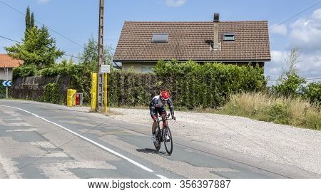 Bourgoin-jallieu, France - 07, May, 2017: The Italian Cyclist Matteo Bono Of Uae Team Emirates Ridin