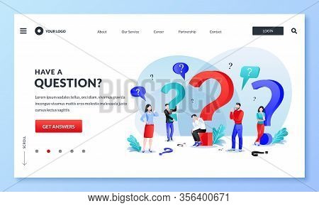 Frequently Asked Questions, Faq, Answers And Problem Solutions Concept. Miniature People With Questi