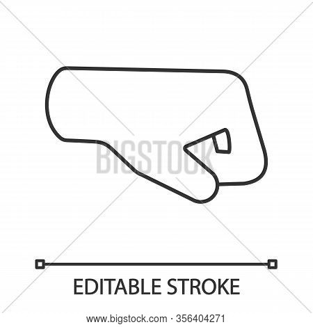 Right Fist Emoji Linear Icon. Thin Line Illustration. Right-facing Fist. Fist-bump. Brofist. Contour