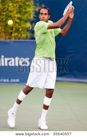 LOS ANGELES, CA - 28 กรกฎาคม: Rajeev Ram ในการเกษตรกรคลาสสิกชาวเมอร์เซเดสเบน