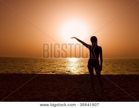 the silhouette girl
