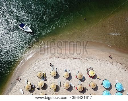 Aerial View Of Bahiana Beach In Brazil