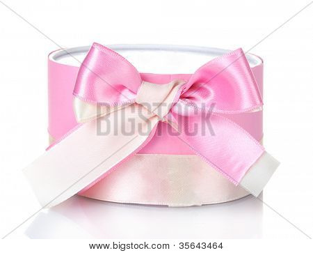 beautirul-de-rosa presente isolado no branco