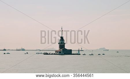 Maiden Tower On Bosphorus Strait