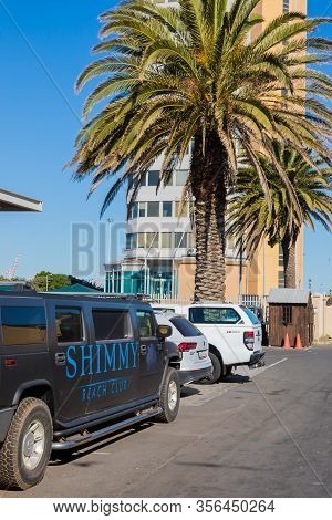 Cape Town, South Africa - October 13, 2019: Outside Front Entrance Of Shimmy Beach Club At The V&a W