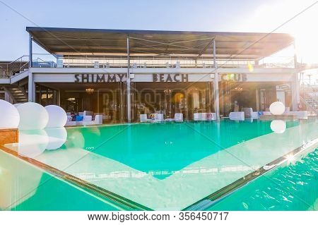 Infinity Pool At The Shimmy Beach Club At The V&a Waterfront Harbor