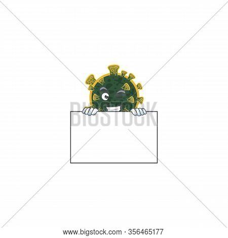 Cheerful New Coronavirus Cartoon Character Has A Board
