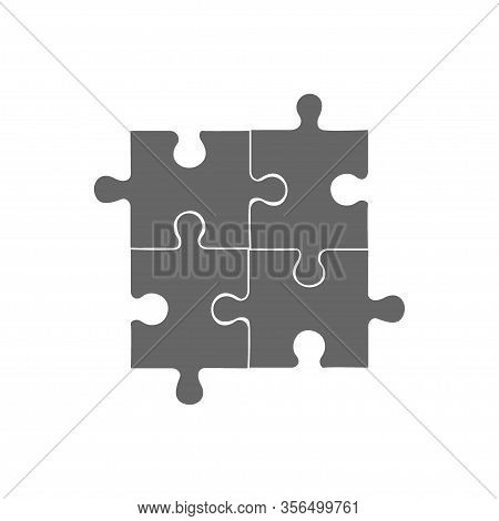 Abstract Puzzle Infographic Template With Explanatory Text Field Business Statistics.
