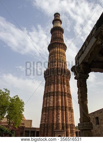 Qutub Minar, World Heritage Site,tallest Bricks Minaret Of The World, New Delhi, India