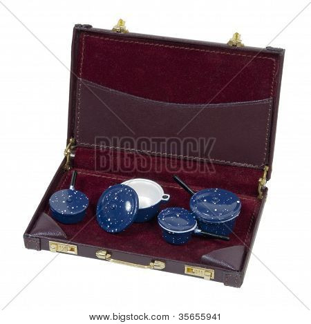 Rejsetaske med Enamelware