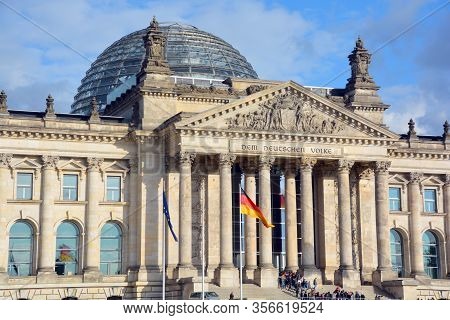 Berlin Germany 09 24 17: The Reichstag Officially Deutscher Bundestag  Plenarbereich Reichstagsgebau