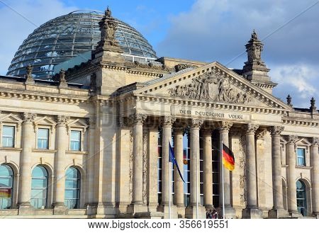 Berlin Germany 09 24 17: The Reichstag Officially Deutscher Bundestag  Plenarbereich Reichstagsgebau