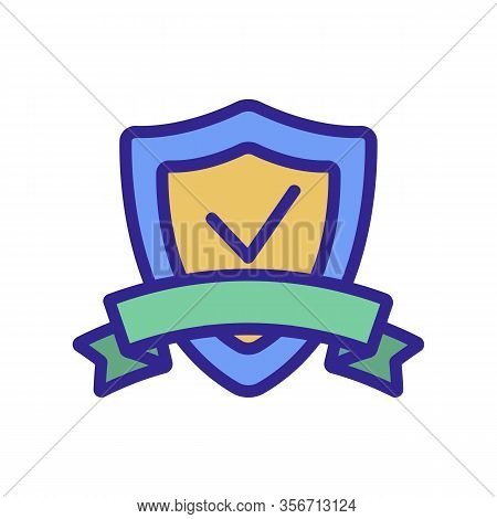 The Coat Of Arms Approved Icon Vector. The Coat Of Arms Approved Sign. Color Isolated Symbol Illustr