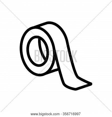 A Roll Of Duct Tape Icon Vector. A Roll Of Duct Tape Sign. Isolated Contour Symbol Illustration