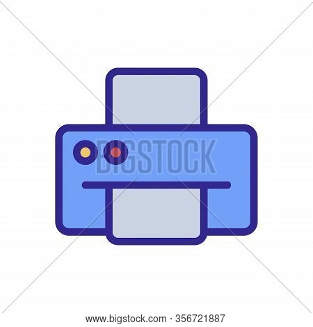 The Inkjet Printer Icon Vector. The Inkjet Printer Sign. Color Isolated Symbol Illustration