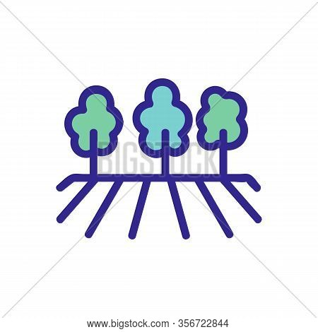 Pear Trees, Garden Icon Vector. Pear Trees, Garden Sign. Color Isolated Symbol Illustration