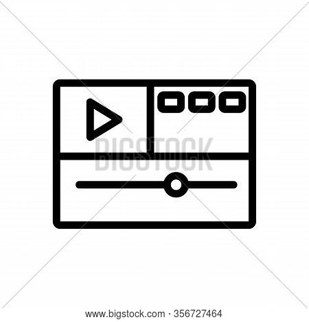 Video Montage Icon Vector. Video Montage Sign. Isolated Contour Symbol Illustration