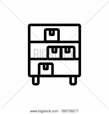 Commodity Shelf Icon Vector. Commodity Shelf Sign. Isolated Contour Symbol Illustration