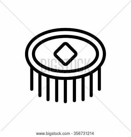 Barrette For Girls Icon Vector. Barrette For Girls Sign. Isolated Contour Symbol Illustration