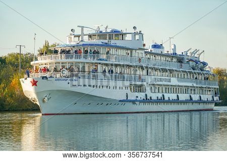 Volgograd, Russia - October 27, 2019. The Cruise Liner 