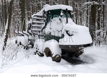 Snowbound Timber Vehicle