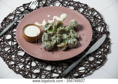 Meat Dumplings, Homemade Traditional Ukrainian Dish Pelmeni