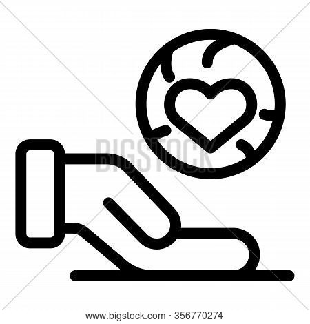 Hand Care Responsibility Icon. Outline Hand Care Responsibility Vector Icon For Web Design Isolated 