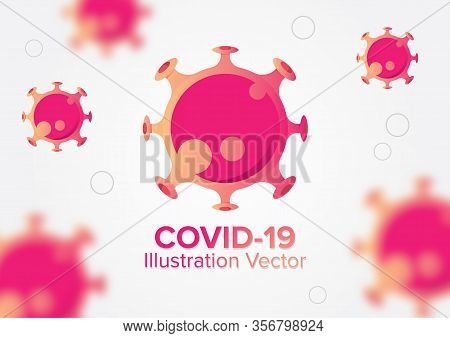 Illustration Of Coronavirus In Vector Red Version
