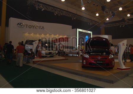 Pasay, Ph - Aug. 19: Toyota Prius At 3rd Philippine International Motor Show On August 19, 2010 In W