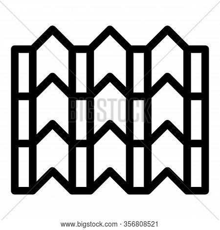 Part Of The Roof Icon. Outline Part Of The Roof Vector Icon For Web Design Isolated On White Backgro
