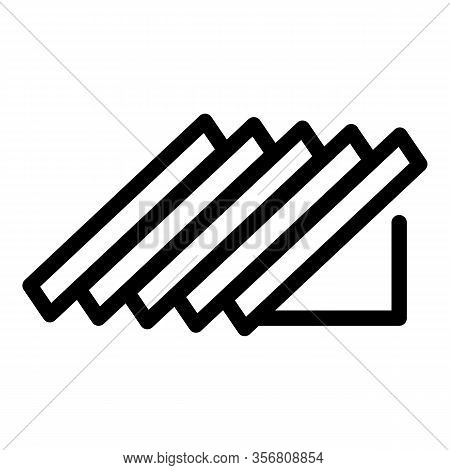 Part Of The Gable Roof Icon. Outline Part Of The Gable Roof Vector Icon For Web Design Isolated On W