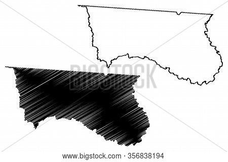 Hamilton County, Florida (u.s. County, United States Of America,usa, U.s., Us) Map Vector Illustrati