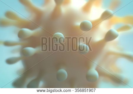 3d illustration showing Coronavirus from Wuhan, China. This virus could be dangerours or deadly SARS.