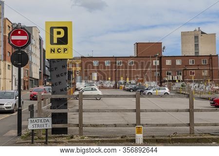 Sheffield, England - March 21, 2020: Ncp Car Park On Matilda Street In Sheffield City Centre, Empty 