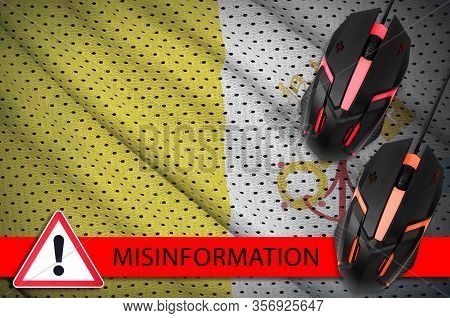 Vatican City State Flag And Two Computer Mouses. Misinformation During Coronavirus Or 2019-ncov Viru