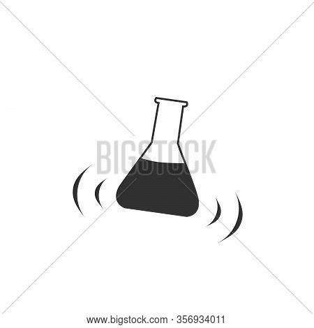 Laboratory Chemistry Equipment, Shake Test Tube Icon, Lab Flask Icon. Stock Vector Illustration Isol
