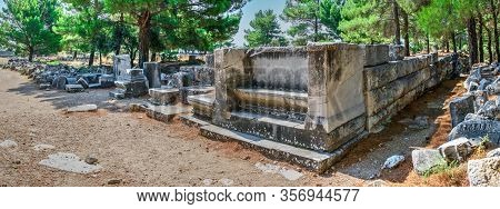 The Western Gate Street In Ancient Priene, Turkey