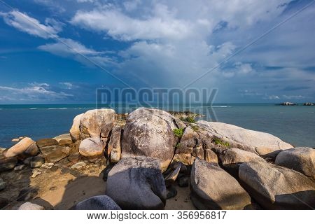 Panorama Beach And Rock Formation Photos At Berhala Island Kepulauan Riau