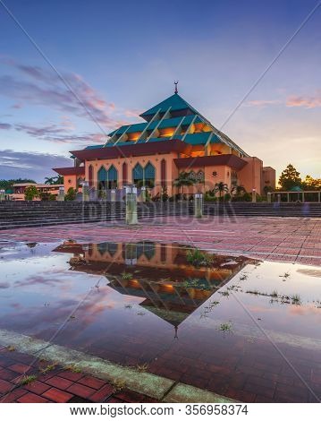 The Agung Mosque At Batam Island Indonesia