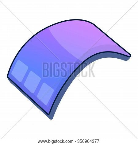 Bent Tablet Icon. Cartoon Of Bent Tablet Vector Icon For Web Design Isolated On White Background