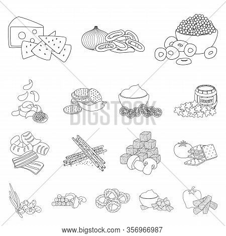 Vector Illustration Of Taste And Crunchy Icon. Set Of Taste And Cooking Stock Vector Illustration.