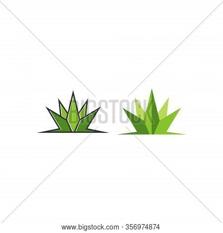 Green Cannabis Geometric Logo Vector Illustration,isolated On A White Background