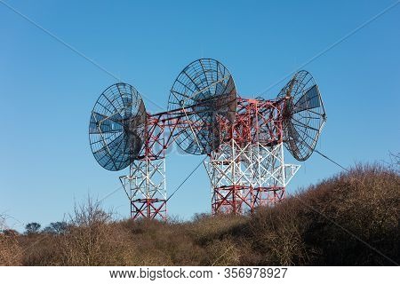 Hoek Van Holland, The Netherlands - January 2 2019: American Military Radio Transmission Station Nea